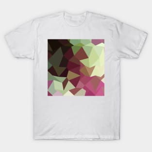 Claret Red Abstract Low Polygon Background T-Shirt